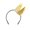D001- Gold, variant on Girls Halloween Accessory, Silver Glitter Sparkly Crown Headband, Halloween for Girls, Carnival Party Photo Prop, Non-Slip Black Plastic Frame, Comfortable to Wear for Student