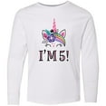 thumbnail image 3 of Inktastic 5th Birthday Unicorn Party 5 Year Old Girl Long Sleeve Youth T-Shirt, 3 of 5