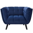 thumbnail image 4 of Modern Contemporary Urban Design Living Lounge Room Armchair, Navy Blue, Fabric, 4 of 4