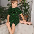 thumbnail image 4 of Balery Green Bright Web with Spiders Conjunto de Pijama Infantil de Manga Corta con Estampado – Ropa de Dormir de Algodón Suave-Medium, 4 of 6