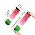 thumbnail image 4 of Pofeuu Watermelon Print 30cm Socks, Adult Running Hiking Socks for Youth and Adult, 4 of 7
