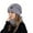Gray, variant on Luxalzxs Women Winter Beanie Hat Scarf Set Warm Knit Woolen Hat Thick Fleece Lined Skull Cap Neck Warmer Set