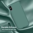thumbnail image 4 of Designed for iPhone Xs Max Case, Silicone Ultra Slim Shockproof Protective Phone Case with [Soft Anti-Scratch Microfiber Lining], 6.5 inch, Midnight Green, 4 of 7