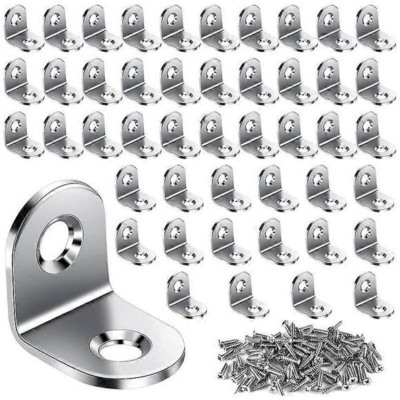 50PCS L Brackets Corner Brace, Heavy Duty Small Brackets