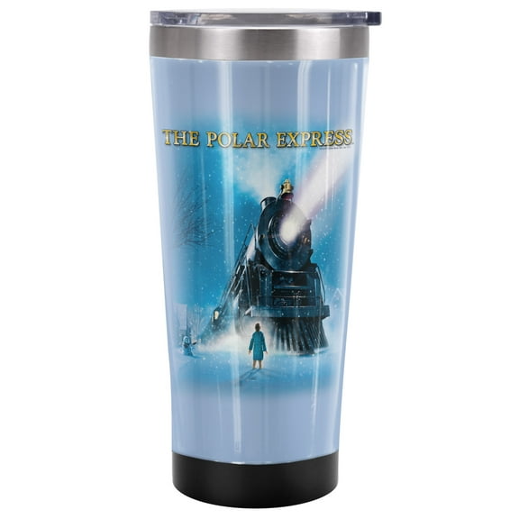 Polar Express Official Polar Express Poster 20 oz Travel Tumbler, Stainless Steel, Vacuum Insulated with Leak Resistant Slide-Lock Lid
