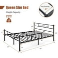 thumbnail image 4 of Giantex Metal Platform Bed Frame Mattress Foundation, Bed Frame w/Heavy-Duty Steel Slats Support, No Box Spring Needed, Easy Assembly, Queen, 4 of 8