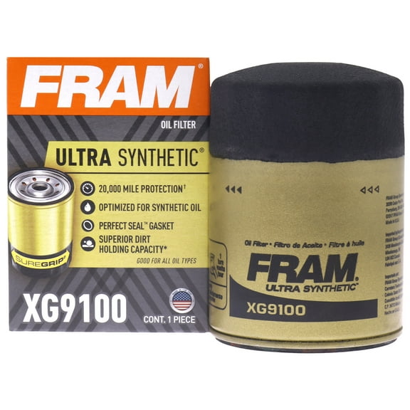 FRAM Ultra Synthetic Oil Filter, XG9100, 20K mile Replacement Filter for Select Vehicles