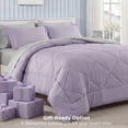 thumbnail image 4 of U by Bedsure Full Comforter Set, 7 Pieces Bed in a Bag, Reversible Lightweight Bedding Set, Light Purple, 4 of 7