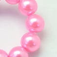 thumbnail image 3 of U8MO 31.4" Baking Painted Pearlized Glass Pearl Round Bead Smooth Loose Spacer 4~10mm-#HotPink-6~7mm-145pcs, 3 of 4