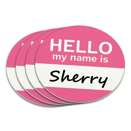 

Sherry Hello My Name Is Coaster Set