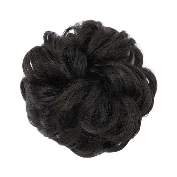 1PCS Messy Hair Bun Hair Scrunchies Extension Curly Wavy Messy Synthetic Chignon For Women Updo Hairpiece