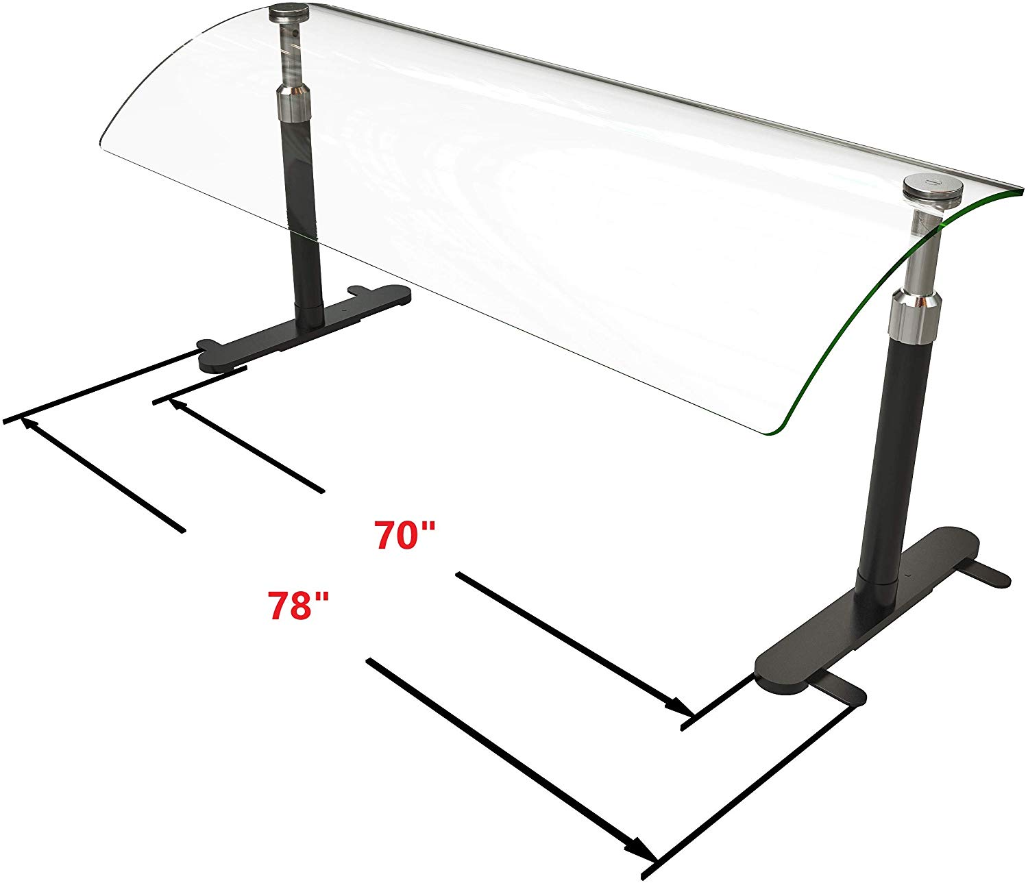 Sneeze Guard Portable | ADM Sneezeguards | EP-950-78-BLK
