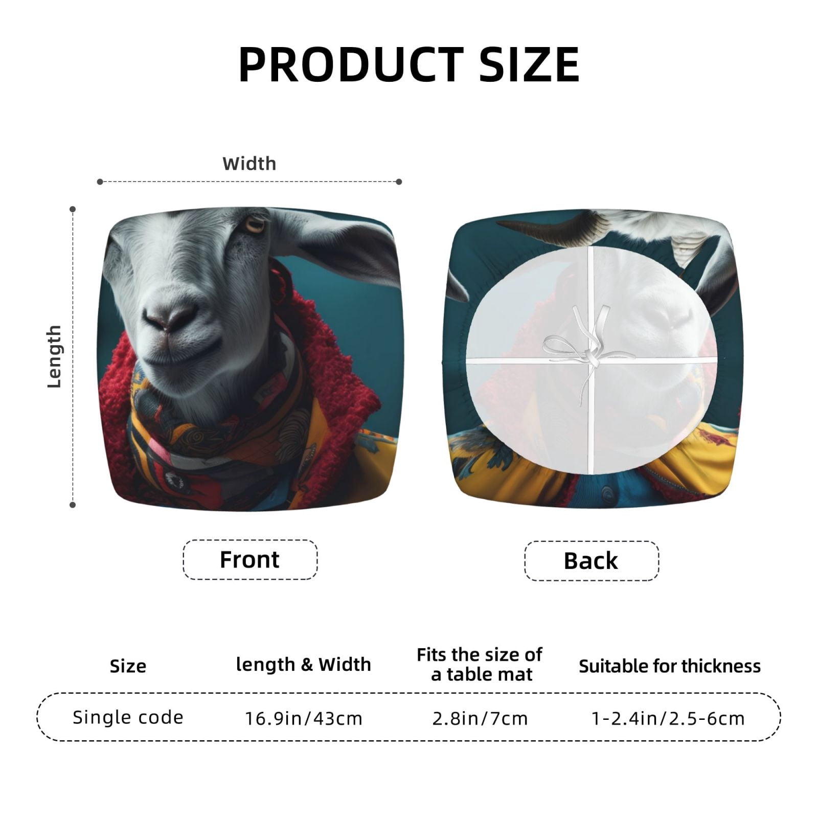 Vsdgher Surrealist Goat Couch Cushion Covers, Non-Slip Sofa Seat Cushion Slipcovers, Soft Couch Covers（Don't include seat cushion）Six Piece