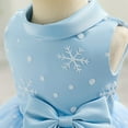 thumbnail image 3 of Baby Girl Pageant Dress Toddler Snowflake Bowknot Princess Flower Wedding Christmas Party Dresses, 3 of 7