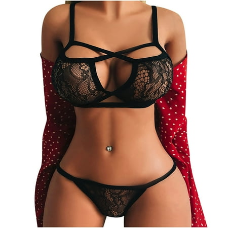 

muxika Sexy Perspective Lingerie Set for Women Lace Babydoll Lingerie Underwear Sleepwear Women s Lingerie for Play Valentine s Day Gifts for Girlfriend