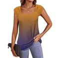thumbnail image 6 of EINCcm Women's Square Neck Blouse Trendy Short Sleeve 2024 Summer Tunic Tshirts Casual Loose Fit Tops, 6 of 8