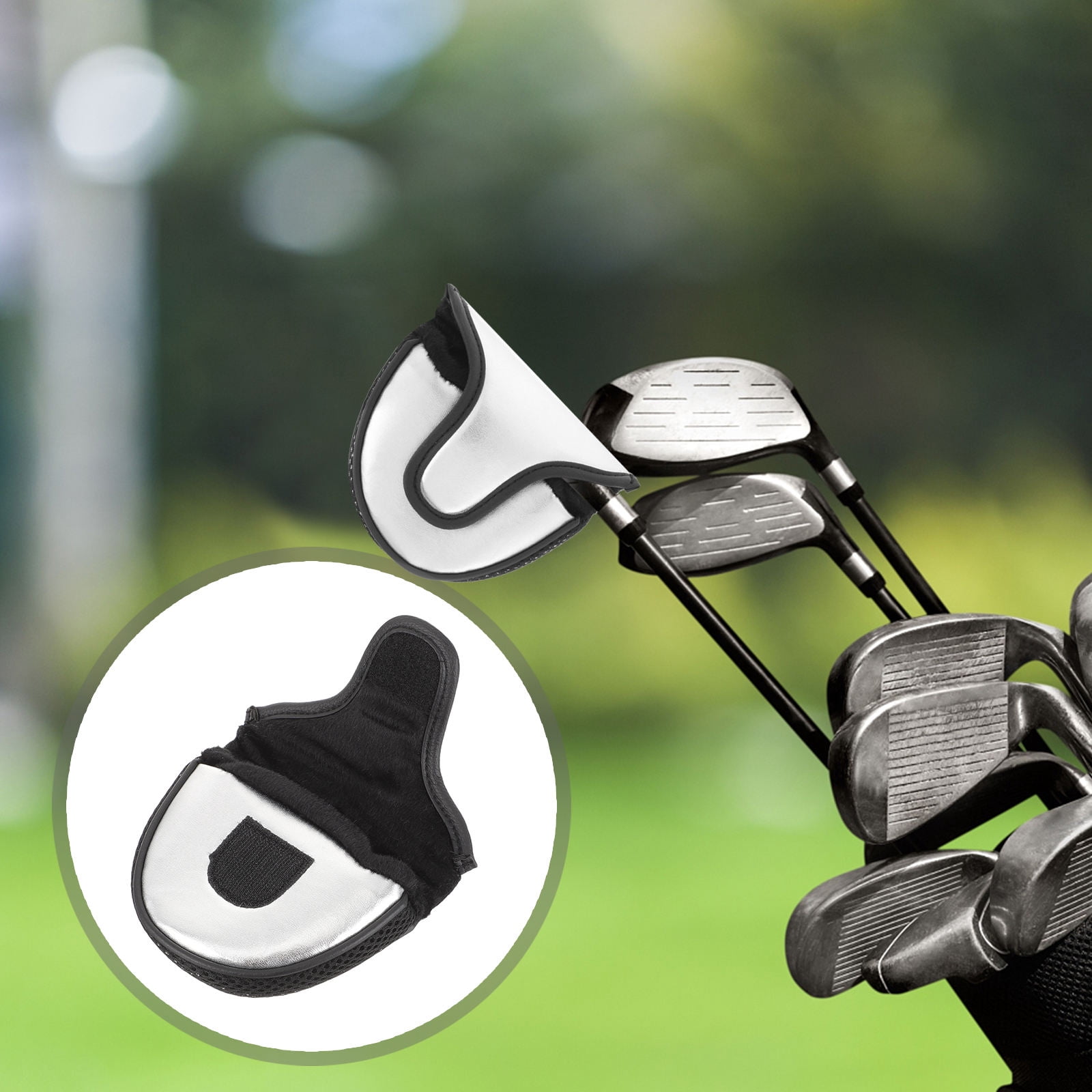 Raindrops 1Pcs Pu Leather Putter Cover Golfs Club Protector 5.70X4.72X0.98in