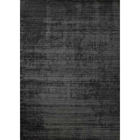 Ahgly Company Machine Washable Indoor Rectangle Industrial Modern Charcoal Black Area Rugs, 8' x 10'
