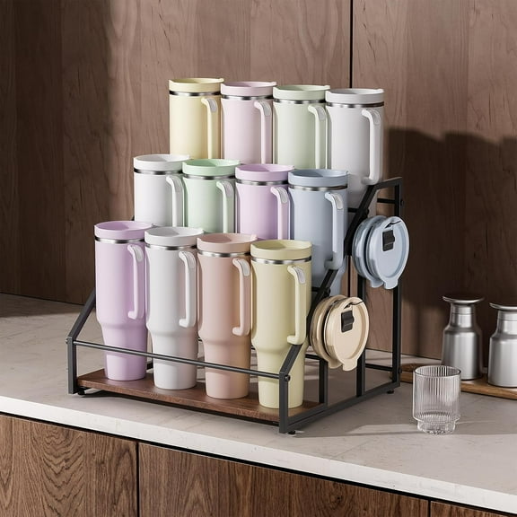 3 Tier Water Bottle Organizer for Stanley, , & More - Kitchen Storage Rack