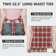 thumbnail image 6 of Red and Green Christmas Plaid Apron-Garden Aprons for Women with Pockets-Cotton Linen Waterproof Kitchen Cooking Gardening Aprons Adjustable for Kitchen,Cooking,BBQ and Salon 32"x27", 6 of 7