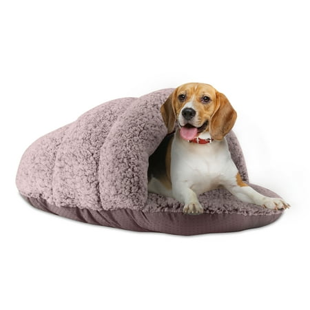 Arlee Slipper Oval Round Cuddler - Pet Dog Cat Bed - Covered Hooded - Calming Reduce Anxiety - Washable Easy Care - Small/Medium (choose your color)