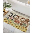 thumbnail image 3 of Area Rug with Tassels 2' x 3', Farmhouse Cow Sunflower Burlap Kitchen Runner Rug for Hallway Bedroom Throw Rugs, Rustic Wooden Fence Soft Door Mat for Bathroom Entrance Living Room, 3 of 9