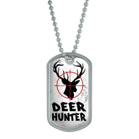 Deer Hunter - Buck Hunting - Distressed Dog Tag (Best Deer Hunting Dogs)