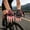 453#Red, variant on Breathable Reinforced Half Finger Cycling Gloves, Anti-slip Shockproof Palm Sports Mitts, Adjustable Wrist Strap Touch Screen Gloves for Motorcycle Riding Outdoor Road Sports Use