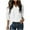 White-04, variant on Mittory Tops for Women Trendy Spring Summer Dressy Casual V Neck Blouses Cute Babydoll Tops 3/4 Sleeve Shirts