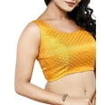 thumbnail image 4 of eloria Women's Sleeveless Brocade Readymade Saree Blouse Partywear, 4 of 4