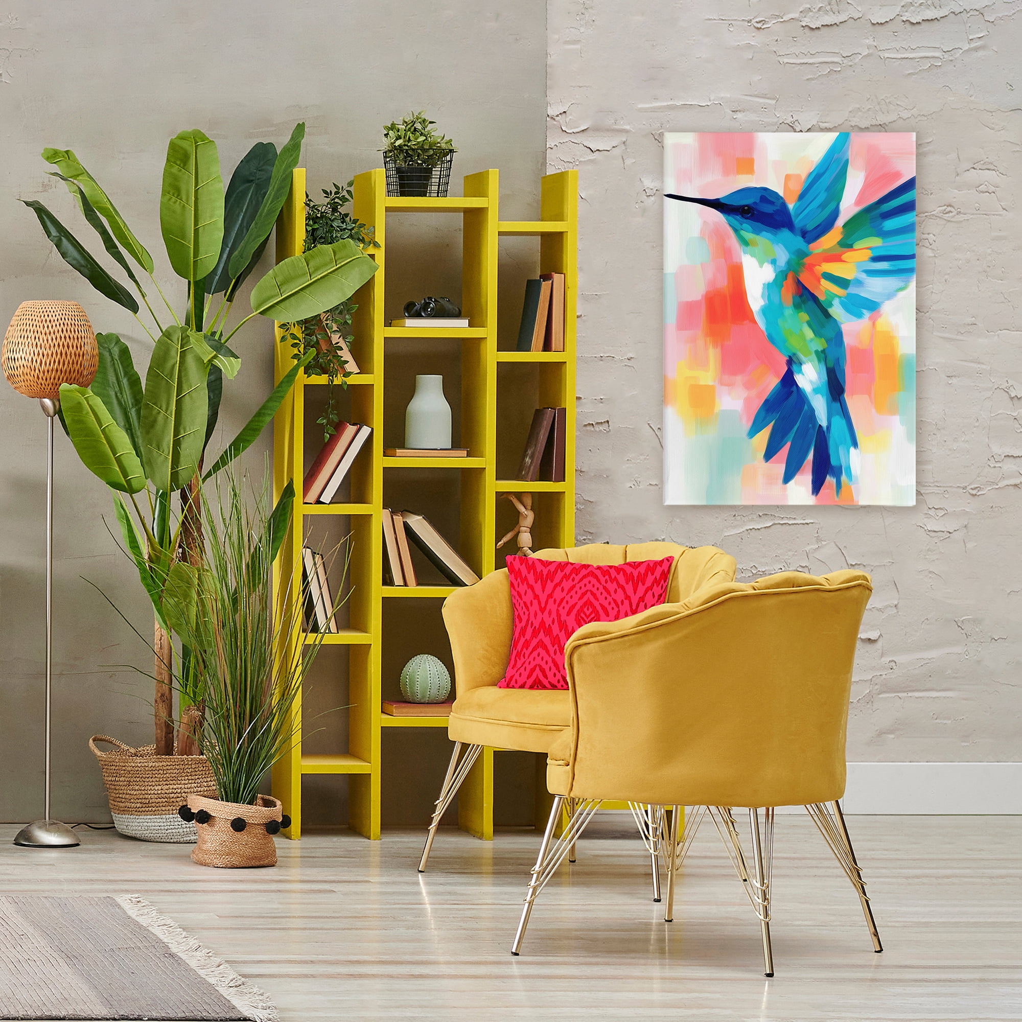 Stupell Industries Blue Hummingbird in Flight Canvas Wall Art, design by Chromatic Storm Studio