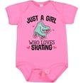 thumbnail image 3 of Inktastic Just a Girl Who Loves Skating Girls Baby Bodysuit, 3 of 5