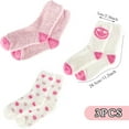 thumbnail image 2 of YOMYM 3 Pairs Women Fuzzy Socks, Pink Fluffy Comfy Socks for Women Mothers Day Mom Gifts, 2 of 7