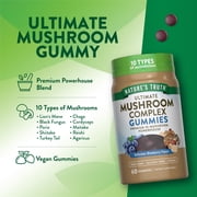 Mushroom Complex | 60 Gummies | 10 Mushrooms | Vegan, Non-GMO & Gluten Free | by Nature's Truth