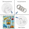 thumbnail image 7 of 72x78 Inch Shower Curtain Blue Yellow Cartoon Truck Bathroom Decor, Waterproof Fabric Bathtub Bath Curtains Decorative Cute Engineering Vehicle Extra Long Shower Curtain Set with Hooks, 7 of 7