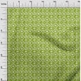 thumbnail image 2 of oneOone Georgette Viscose Green Fabric Geometric Bandhani Craft Projects Decor Fabric Printed By The Yard 42 Inch Wide, 2 of 4