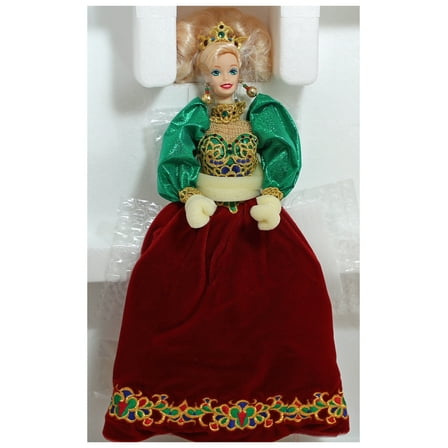1995 Holiday Jewel Porcelain Barbie, NRFB, (14311) Non-Mint Box