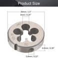 thumbnail image 2 of HUGFEGWE 1/2-28 Round Die, Machine Thread Right Hand Threading Die, Alloy Tool Steel CJB91-23387, 2 of 7