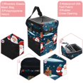 thumbnail image 2 of Santa Claus Mini Car Trash Can with Foldable Lid, Leak-proof Design and Hanging Storage Bag for Auto - Car Trash Can, 2 of 6