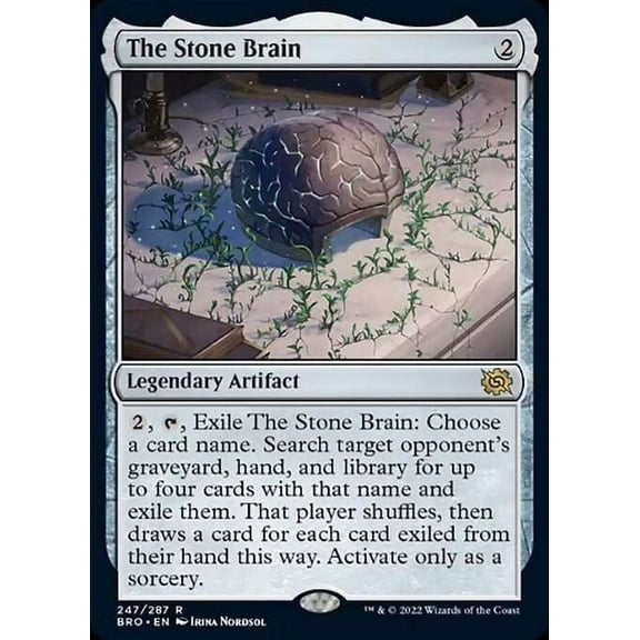 MtG The Brothers' War Rare The Stone Brain #247