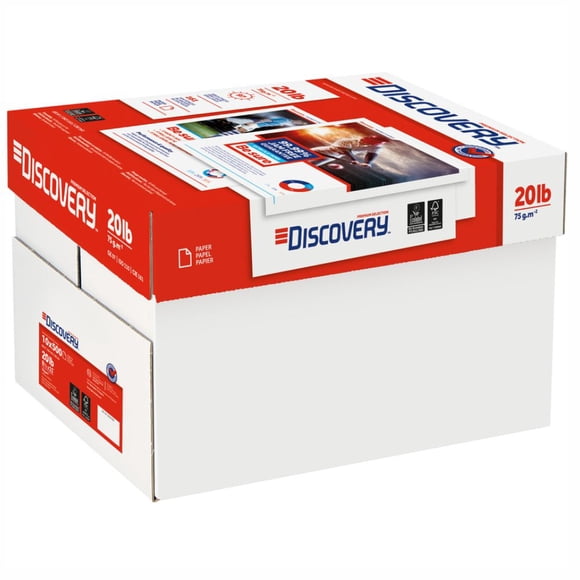 Caja de Papel Bond Discovery Carta 97% Blancura 5000 Hojas Color Blanco