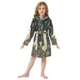 thumbnail image 6 of FORMRS Niños Bathrobe Unisex Hooded Robe Soft Plush Pajamas Sleepwear, Size 2-3T, Happy Ghost, 6 of 7
