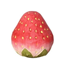 Charming Woodcarving Strawberry Ornaments - Handmade Desktop Decor for Any Room
