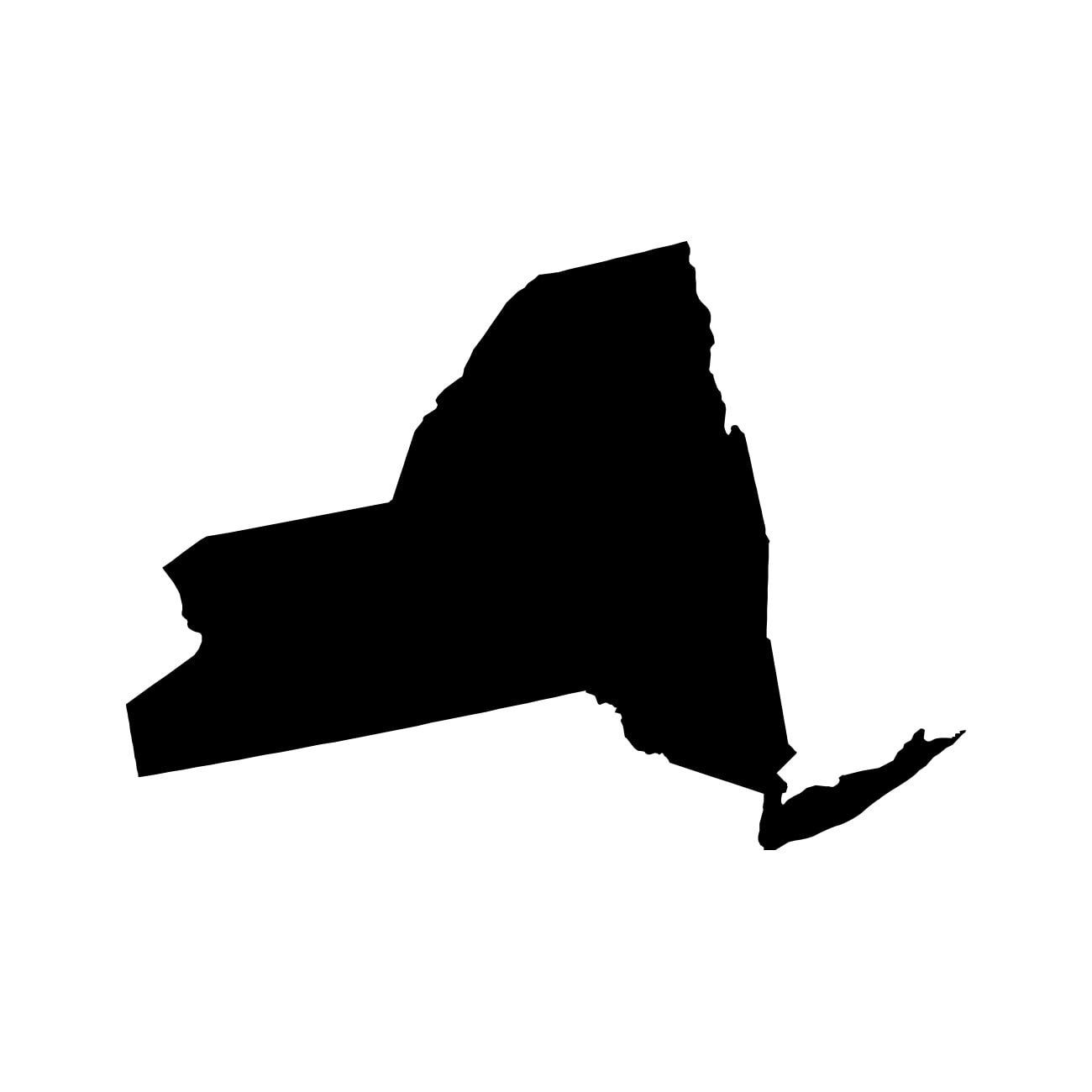 New York Shaped Sticker Decal Die Cut - Self Adhesive Vinyl ...