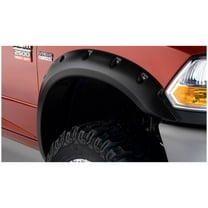 Bushwacker 50047-02 Black Pocket/Rivet Style Smooth Finish Front Fender Flares for 2010-2018 Dodge Ram 2500, 3500 (Excludes R/T)