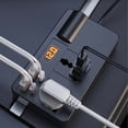 thumbnail image 1 of Inversor de coche de 200W de 12V a 220V CA con 2 enchufes AC y 4 puertos USB para portátiles, carga rápida, viajes, acampada y viajes por carretera, 1 of 3