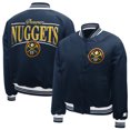 thumbnail image 3 of Women's Starter  Navy Denver Nuggets Arch Stripe Full-Snap Satin Varsity Jacket, 3 of 3
