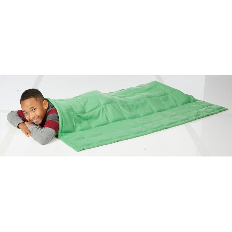 Abilitations Fleece Weighted Blanket Small 5 Pounds Green Walmart