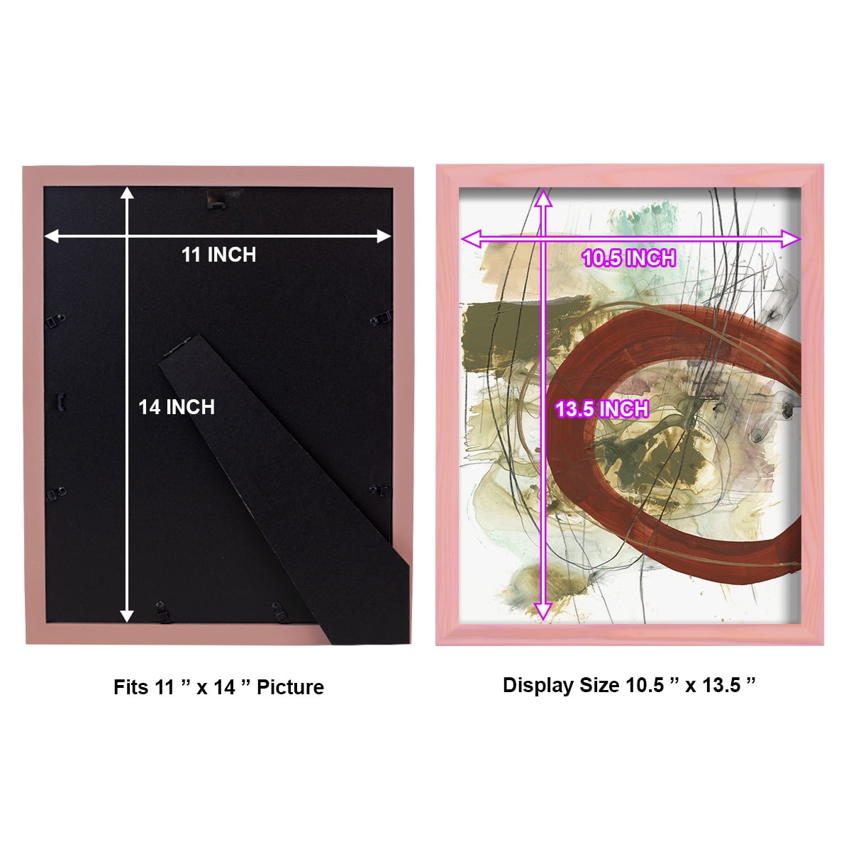 Rusted Loops II - Framed Print w/glass - Sunset Pink