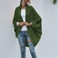 thumbnail image 5 of Lovskoo 2024 Cardigan Sweaters for Women Open Front Spring and Fall Solid Color Long Sleeved Pocket Shirt Loose Lapel Oversized Winter Outerwear Tops Green, 5 of 5